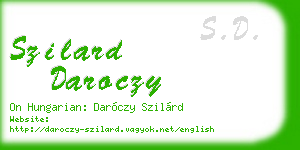 szilard daroczy business card
